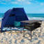 Table de camping d'extérieur Wakeman - Table pliante avec compartiment de rangement et sac de transport pour pique-nique, hayon, barbecue ou camping - Équipement de camping