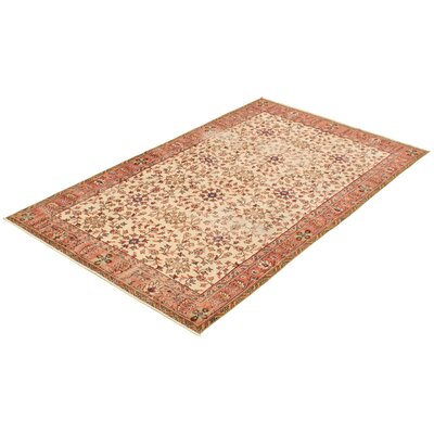 One-of-a-Kind Deserey Hand-Knotted 1980s 5'1"" x 8'6"" Wool Area Rug in Rust/Ivory -  Isabelline, 4F4238F6088D4F989799FD5D75020ECD