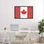 Cadre flottant rouge avec drapeau de l'hymne canadien, design par Lil 'Rue-897524170-897524165