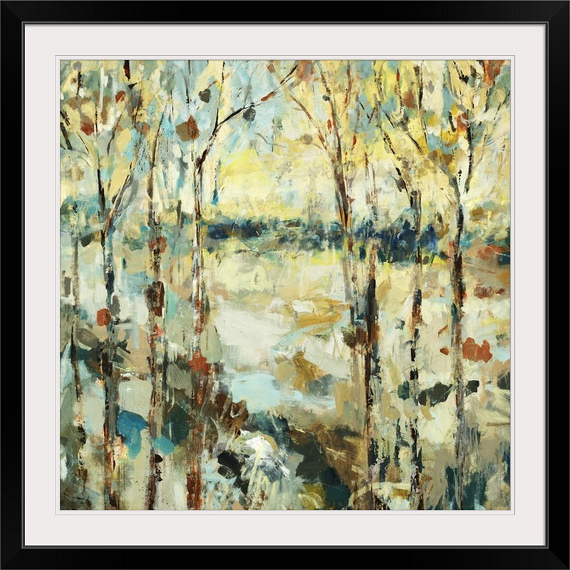 'marche Sauvage Par Jodi Maas Peinture Impression, 38" H x 38" lx 1" p, Noir encadré