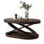 Ensemble de tables basses rétro 3 pièces, ensemble de table de salon en bois comprenant table basse ovale de 44 po, ensemble de 2 tables de bout rondes, espresso