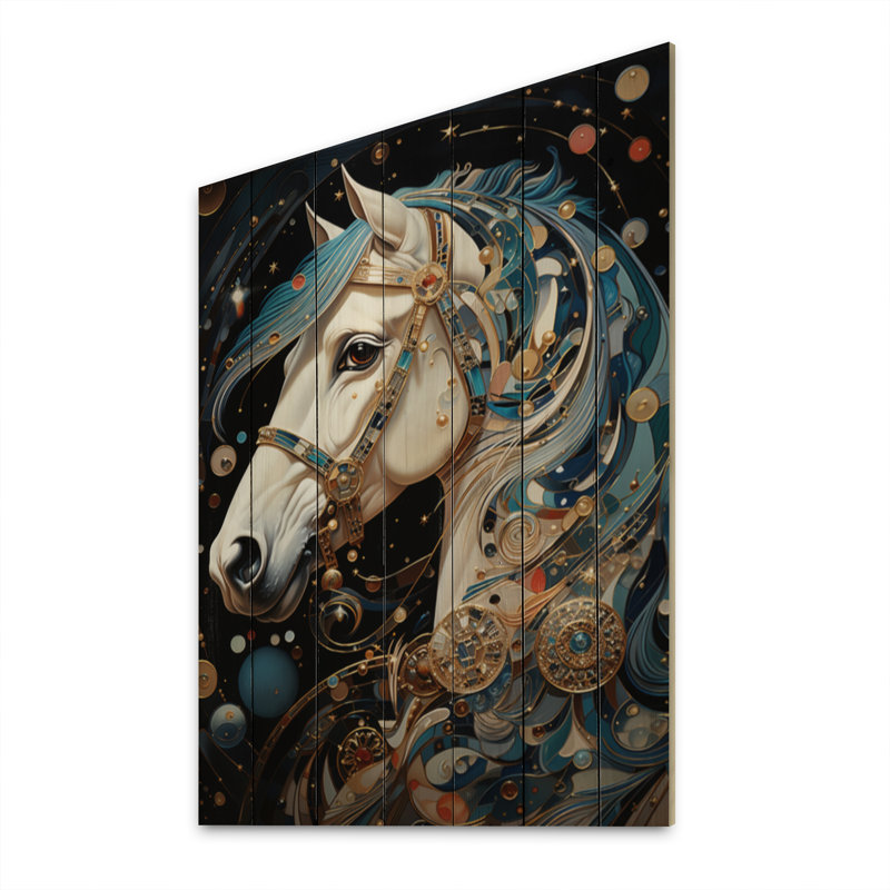 Carrousel tourbillonnant pointillisme II sur bois, H 40 po x l 30 po x P 0,78 po