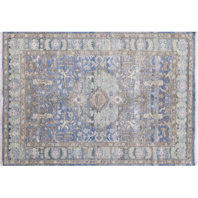 Tapis noué à la main de style rétro Dover