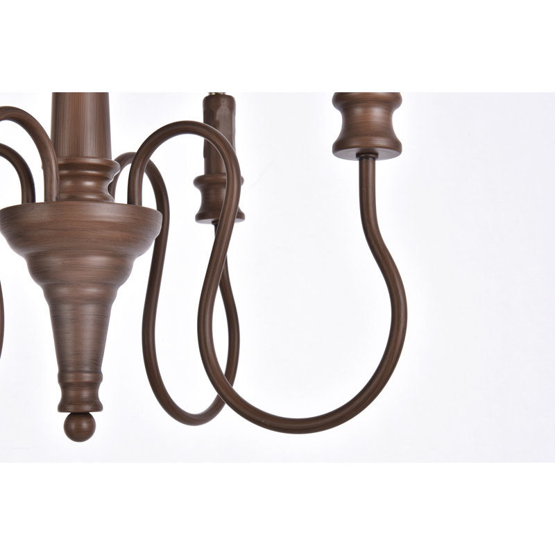 Aurianne Candle Style Traditional Chandelier, Weathered Oak, 81" H x 14" W x 14" D
