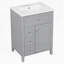 Meuble-lavabo 24 po avec lavabo, meuble-lavabo autoportant pour le rangement et l'organisation de la salle de bain-476919700