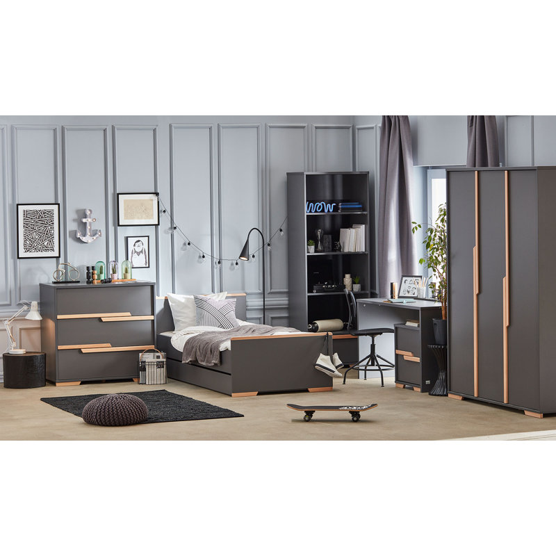 Gerke Computer Desk, Dark Grey
