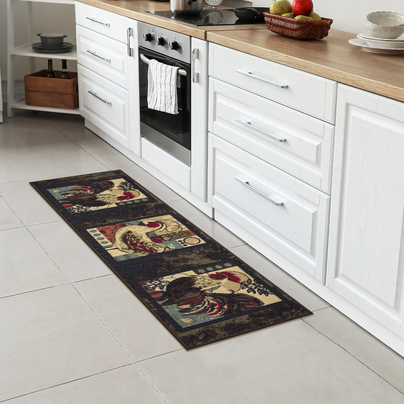Non-Slip Rubberback Rooster Kitchen Kitchen Mat