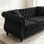 Canapé Chesterfield de 80 pouces avec accoudoirs roulés, dossier capitonné et coussins-1349411630