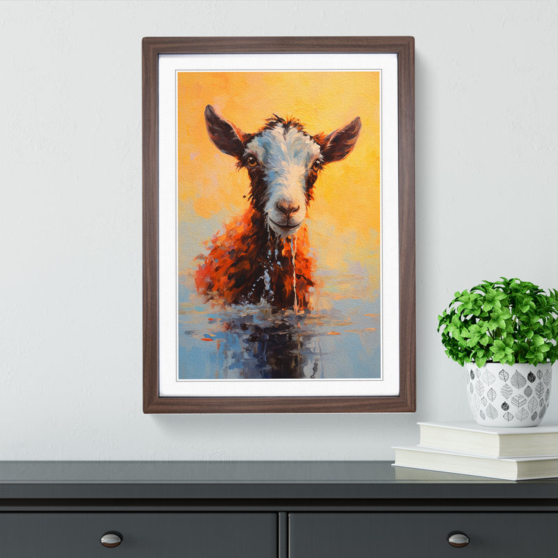 Goat Impressionism - Framed Print