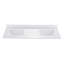Plateau de meuble-lavabo double 60 po en blanc avec lavabo