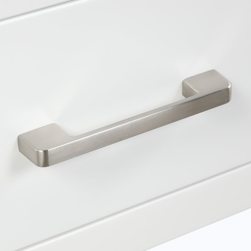 Meuble-lavabo simple 24 po avec plateau en marbre de Carrare Nishiki, Blanc