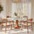 Plateau crème / base noyer / chaises noyer