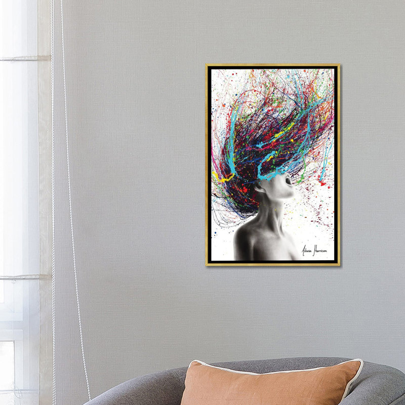 «The Edge» par Ashvin Harrison - impression d'art graphique, Aucun mat, H 26 po x l 18 po x P 1,5 po, Toile encadrée d'or