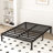14" Black Base E Heavy Duty Platform Bedframe Wide Metal Slat Support Steel Bedframe-1441677878-1441677879