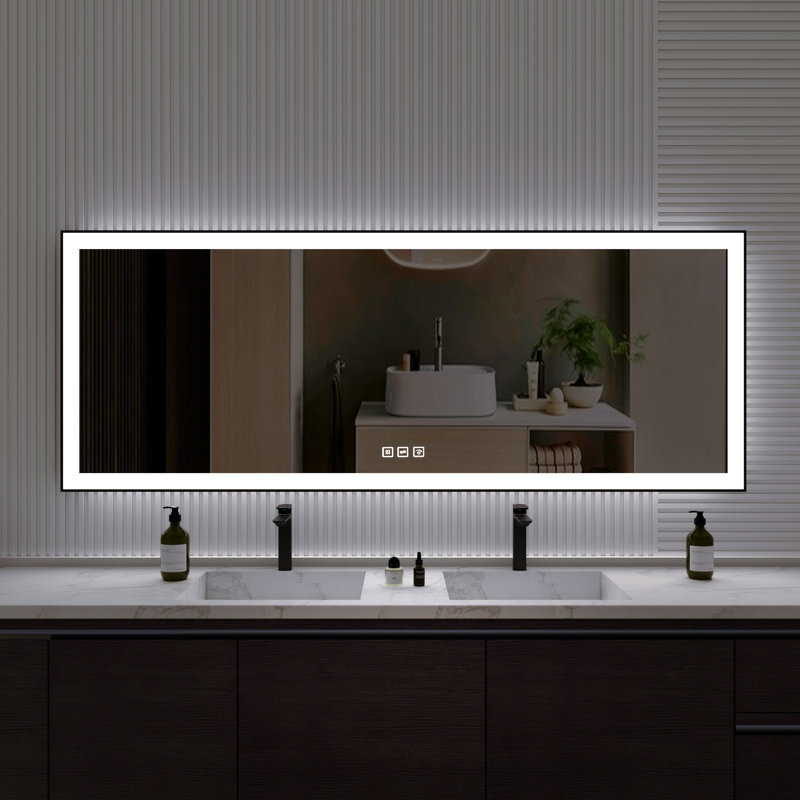 Aluminum Flat Mirror, 32" H x 84" W