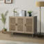 Hearn 109 cm Modern Wide Sideboard with 3 Rattan Doors-2017809945