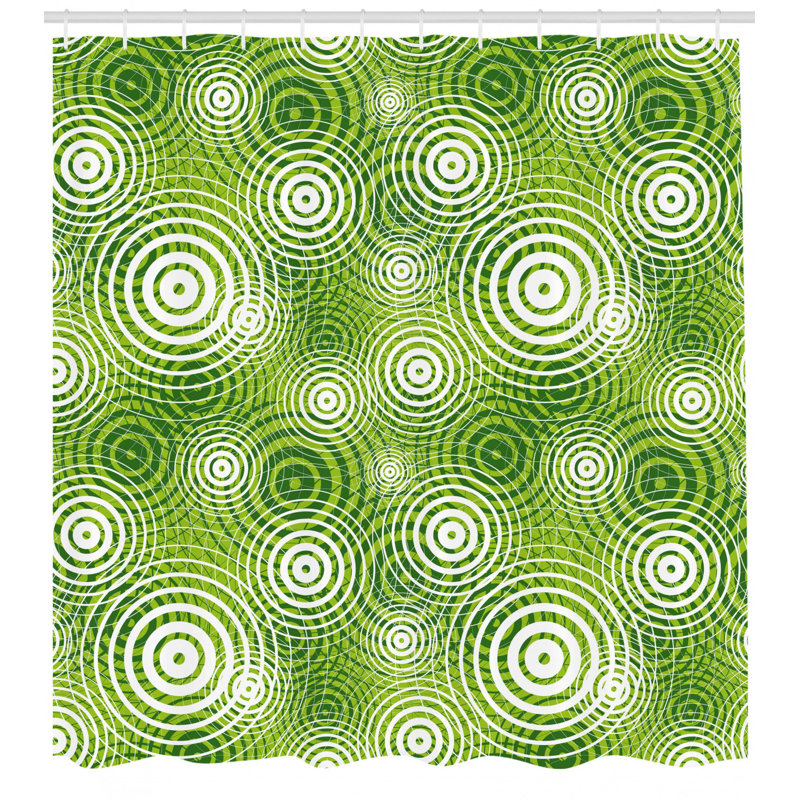 Abstract Shower Curtain with Hooks Included, 70" H x 69" W