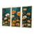 Toile avec cadre flottant or