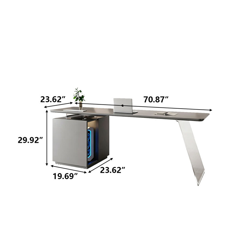 Bureau rectangulaire 70,87 po, H 29,92 po x l 70,87 po x P 23,62 po
