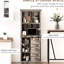Porte coulissante avec garde-manger et buffet - Armoire de cuisine rustique en bois rétro