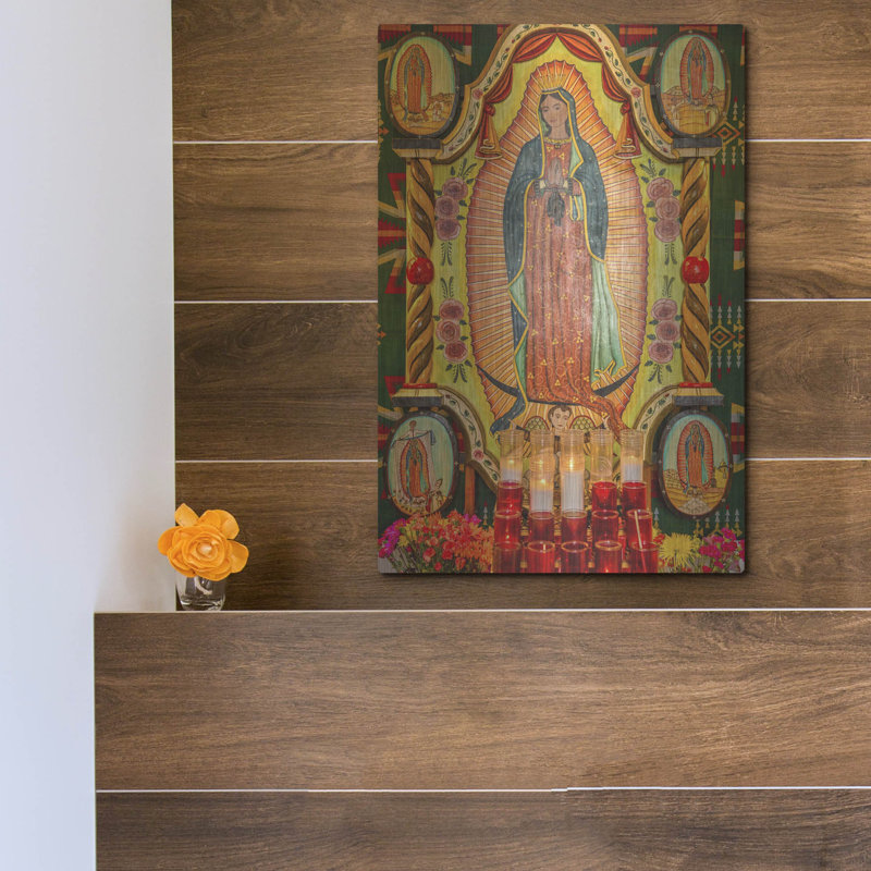 «Ysleta Madonna» par Mark A Paulda, art mural en métal, H 16 po x l 12 po