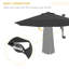 Parasol de marché Sehin 115 po avec manivelle et contrepoids inclus