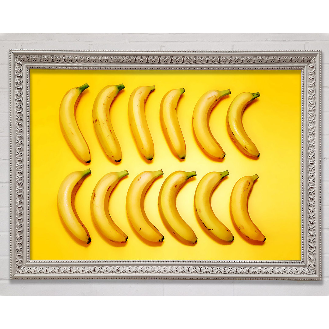 Banana Line-up - Einzelne Bilderrahmen Kunstdrucke