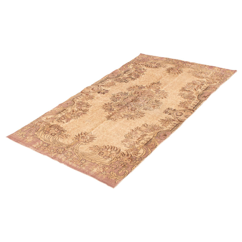 Tapis kaki clair rétro Melis 4 pi 11 po x 8 pi 6 po