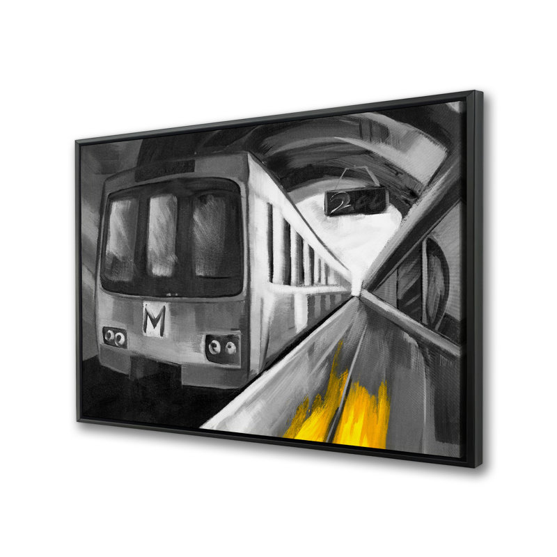 Urban Life - Train Man Cave, décoration sur toile encadrée