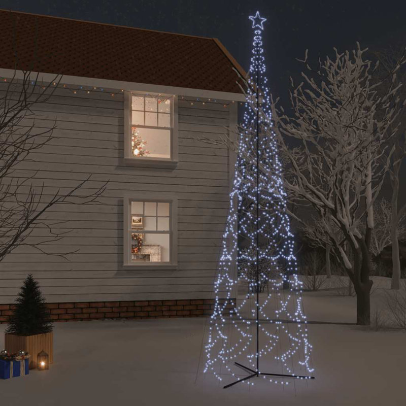 Artificial Christmas Cone Christmas Tree with LED, Multicolore, 315 po x 90,6 po