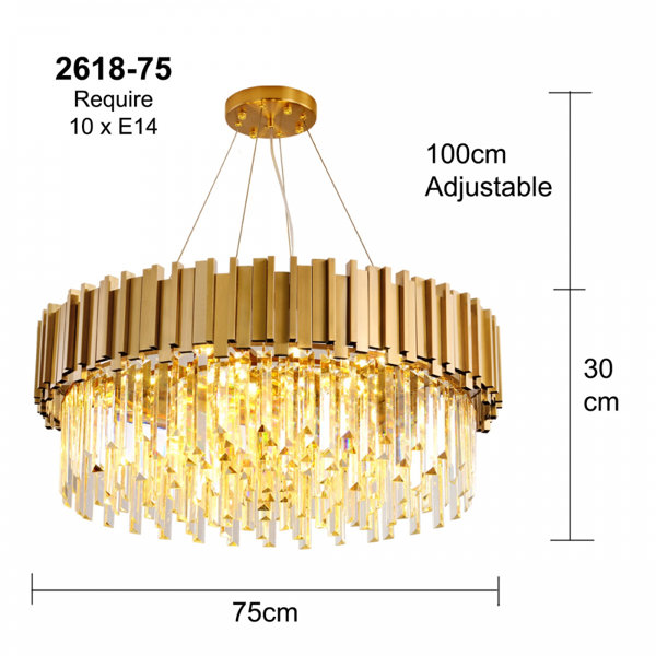 Mcintyre 10-Light Crystal Chandelier