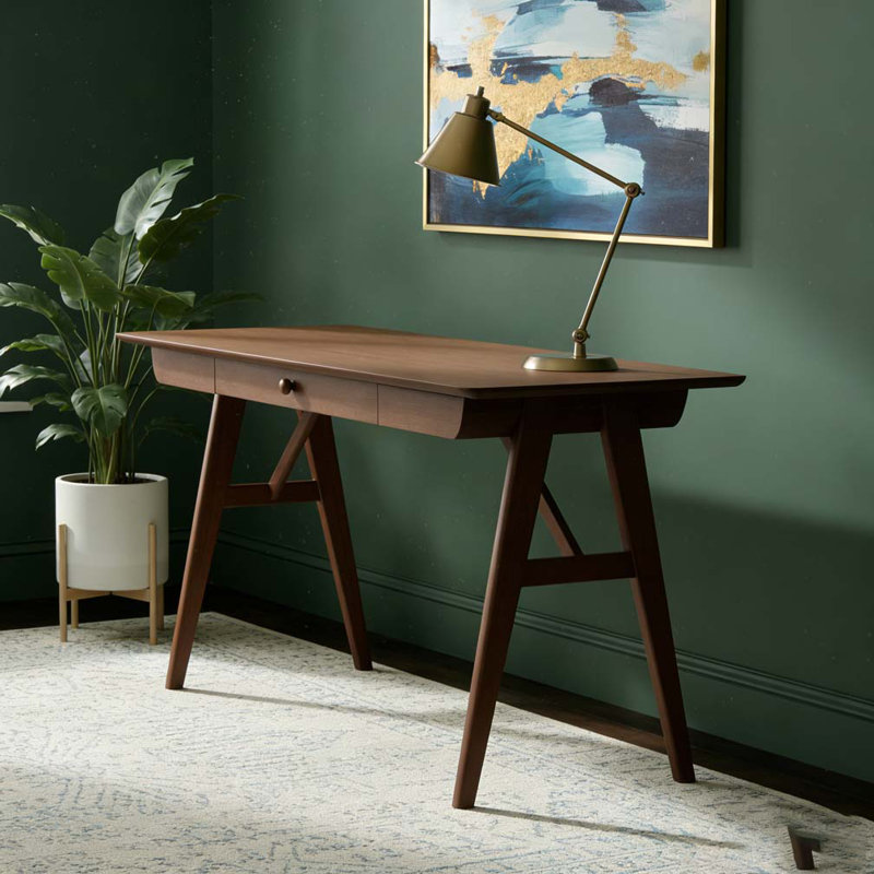 Bureau en bois avec tiroirs