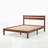 Solid Wood Classic Platform Bed with Headboard, Queen, Cherry Finish, No Box Spring Needed, Easy Assembly-1218983408-1218983310-1218983309