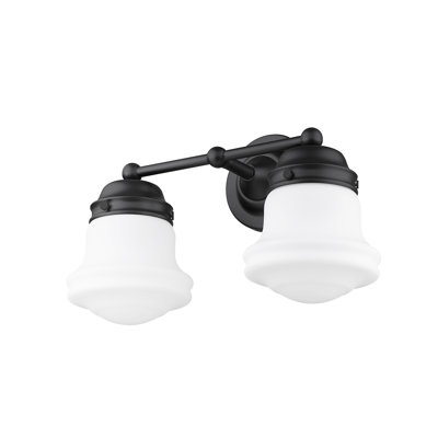 Éclairage pour salle de bain 2 lumières à intensité variable noir mat Leduc