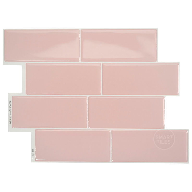 Carreau de mosaïque adhésif à écorce en gel 8 po x 12 po Metro