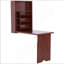 Bureau mural, bureau convertible escamotable, acajou-567538708