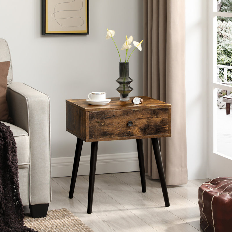 Glick 48cm W Particle Board / Chipboard Bedside Table