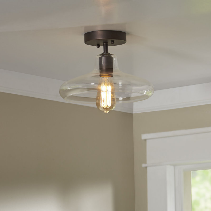 Holbeach Glass Semi Flush Mount