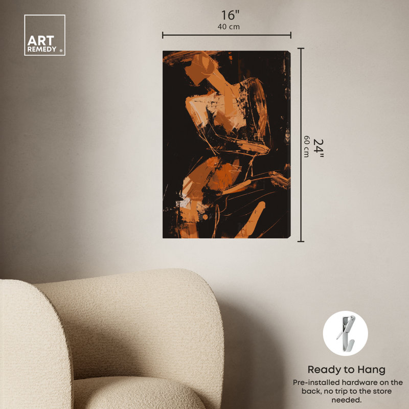 «Graceful Abstraction» par Art Remedy, Toile tendue, H 24 po x l 16 po