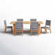 Seras 90'' Rectangular 6 - Person Outdoor Dining Set