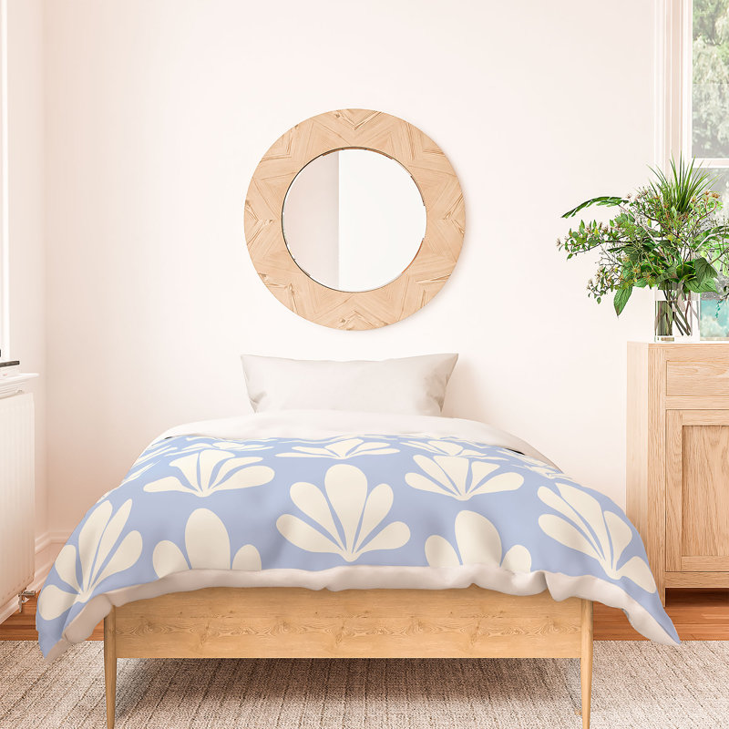 Housse de couette en coton bleu standard, Housse de couette extra longue pour lit simple