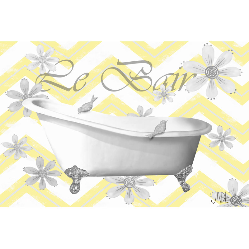 " Le Bain I " by Jade Reynolds Painting Print, 12" H x 18" W x 1.25" D