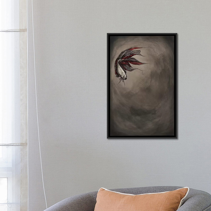 « samsara » par reproduction d’art sur toile tendue Marc Allante, H 60 po x l 40po x P 1,5 po, Toile avec cadre noir