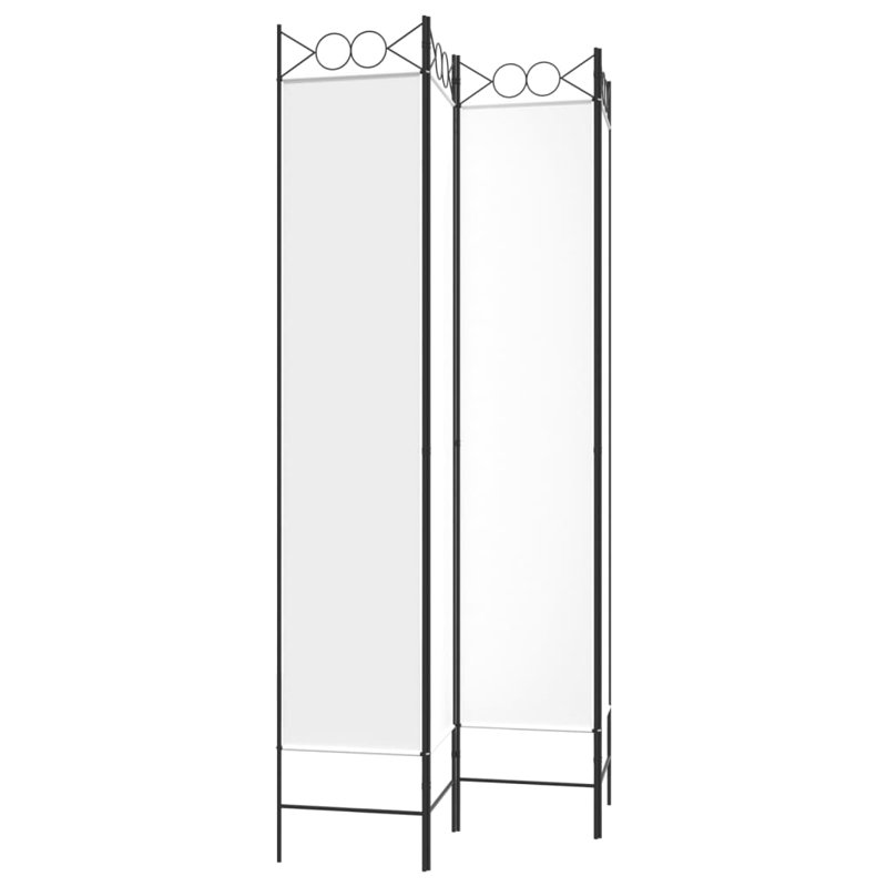 Casida Folding Room Divider, White, 160 x 200 cm, 4
