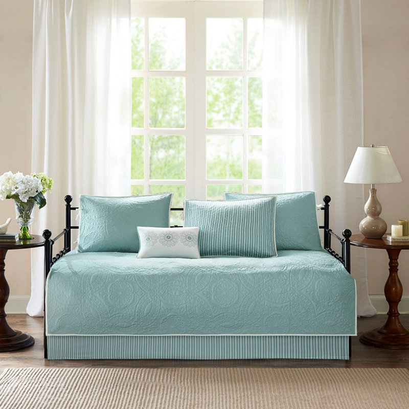 Housse pour lit de jour Blue Medallion, 6 pièces, matelas réversible inclus