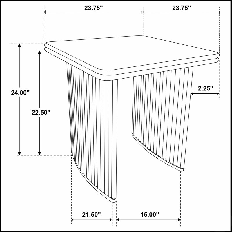 Table d'appoint carrée avec finition brun clair patinée, parfaite pour ajouter chaleur et élégance à n'importe quelle pièce