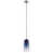 Polished Nickel Rod/Blue Glass Shade selected