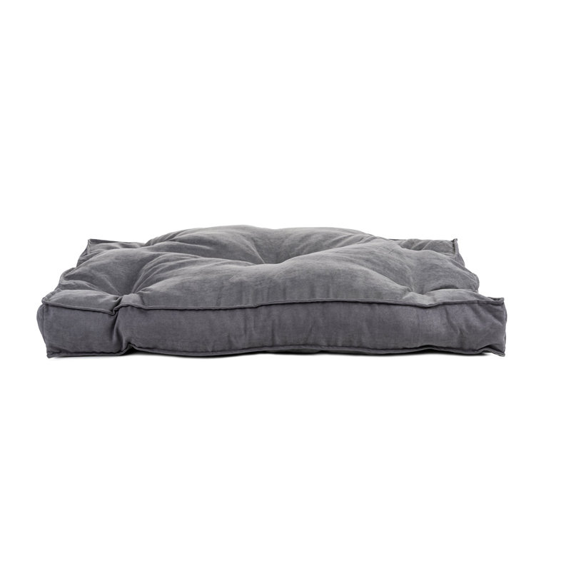 Light Grey Pet Bed, 27.6 x 39.4 x 3.9 inches | 100% Polyester with 42.3 oz Silicone Filling | Cozy and Durable Design for Cats and Dogs | Perfect for Indoor Use, Easy to Clean and Maintain