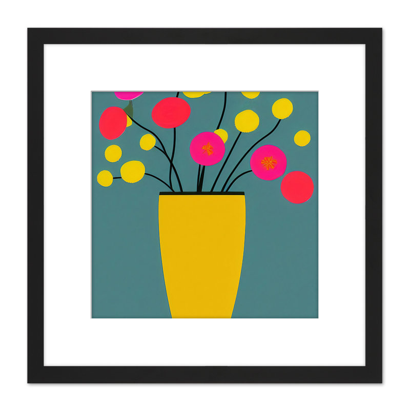 Modern Abstract Boho Flowers Vase - Single Picture Frame Painting