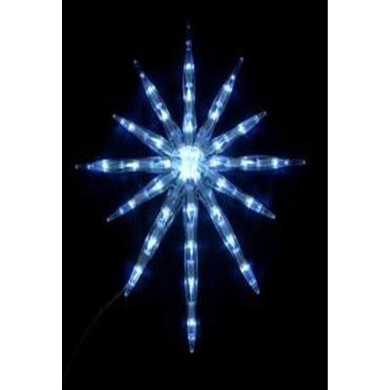 Décoration de Noël suspendue 17 po à 12 lumières DEL blanc froid